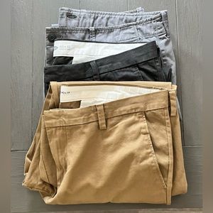 Pants- 3 pair 40 x 32 beige, gray & charcoal
